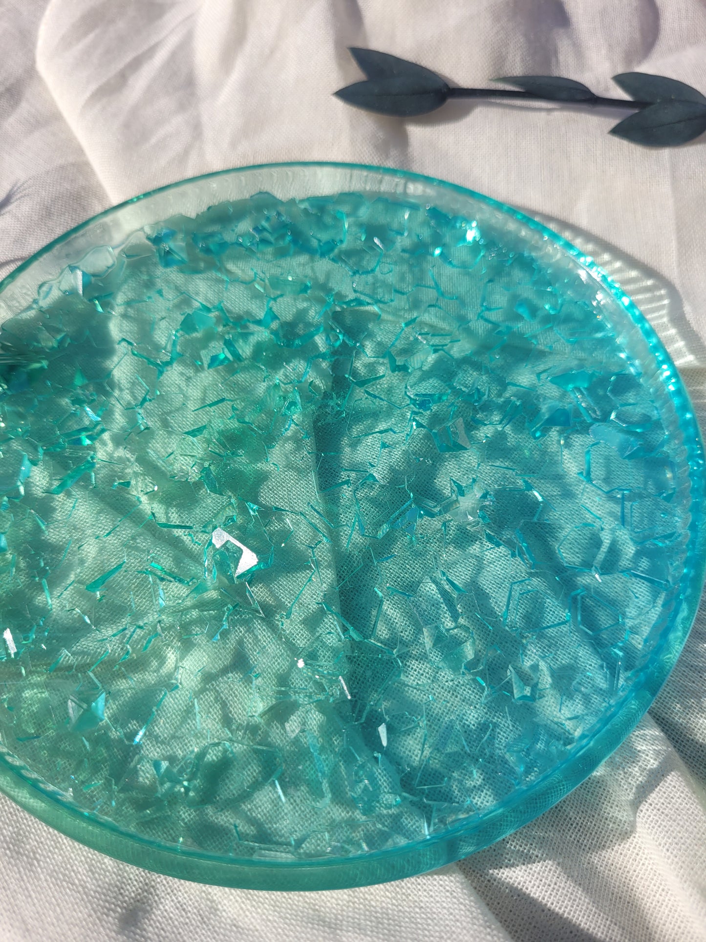 Grand vide-poches cristaux bi-couleurs