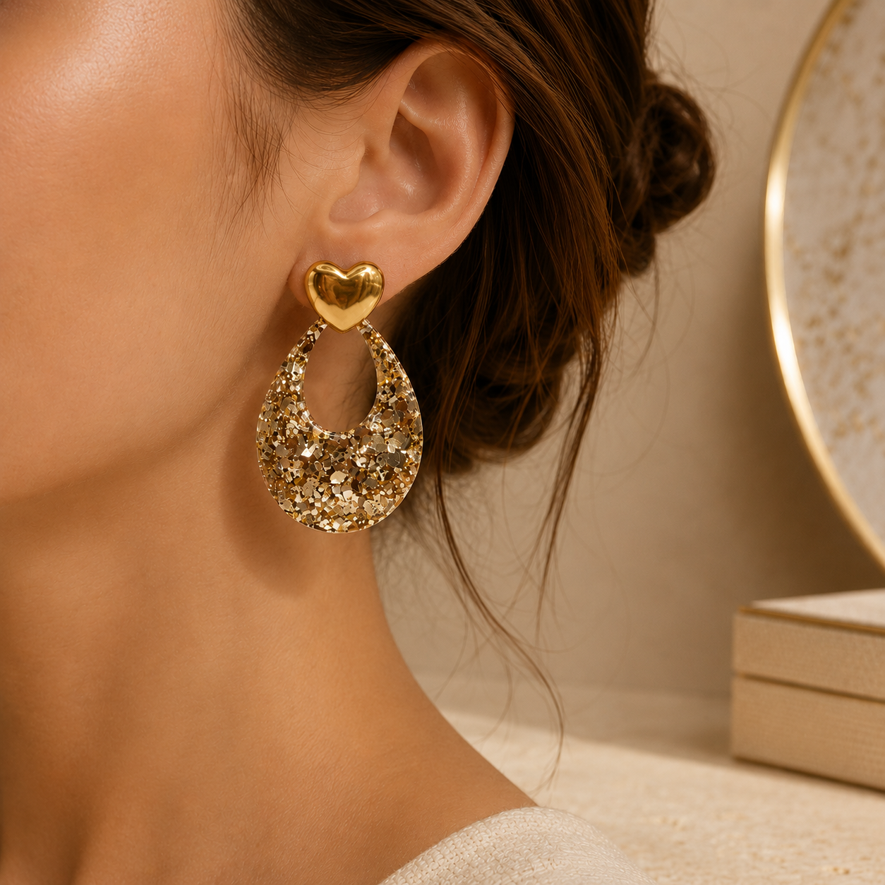 Boucles réversibles léopard