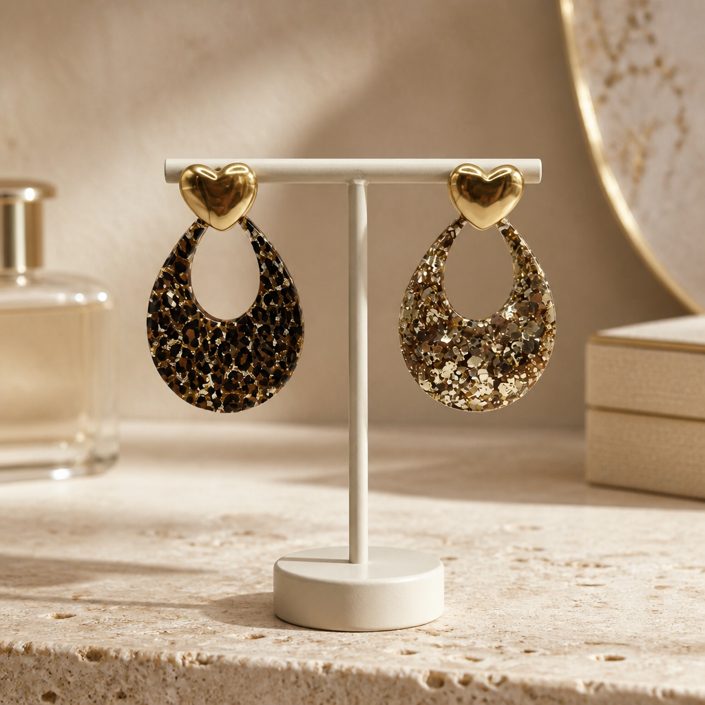 Boucles réversibles léopard