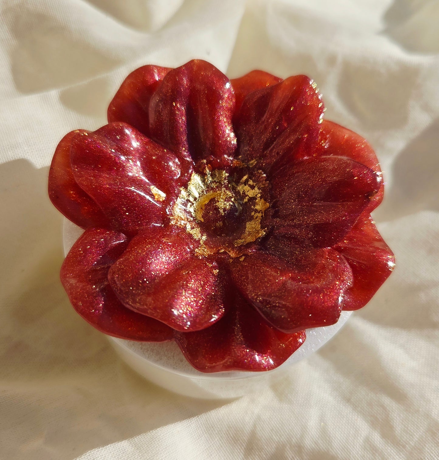 Boite avec couvercle fleur