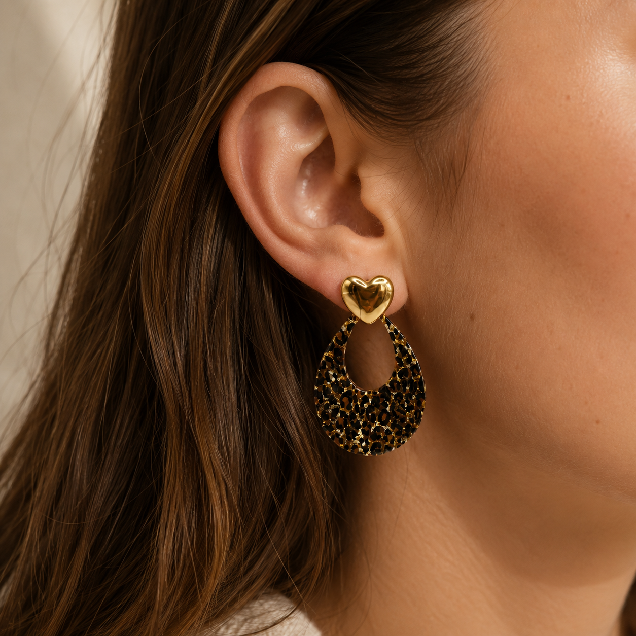 Boucles réversibles léopard