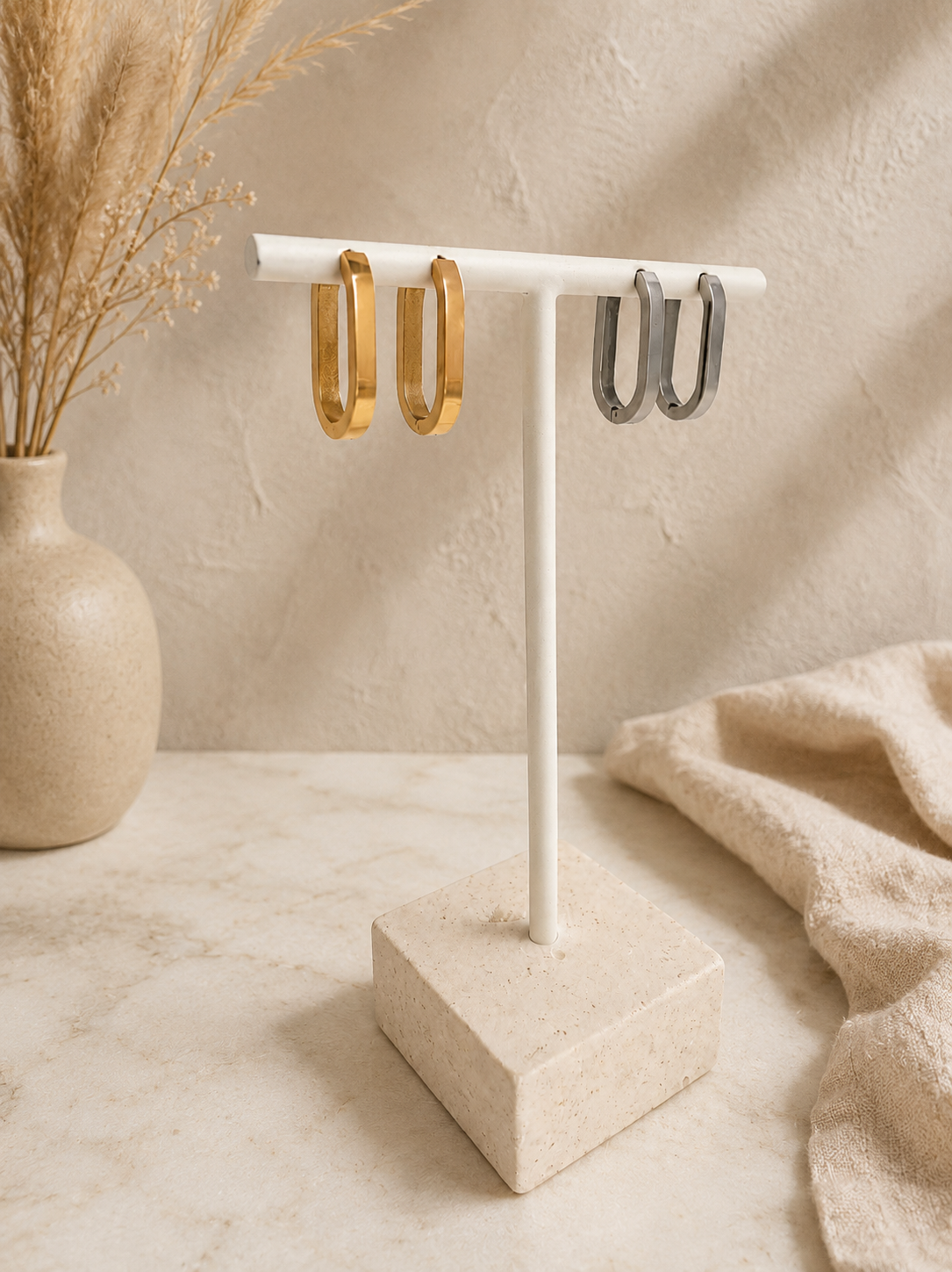 Boucles d'oreilles rectangulaire