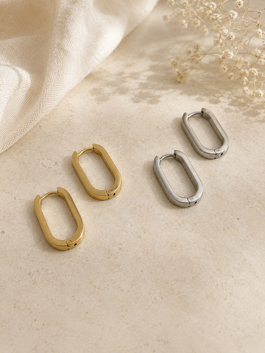 Boucles d'oreilles rectangulaire
